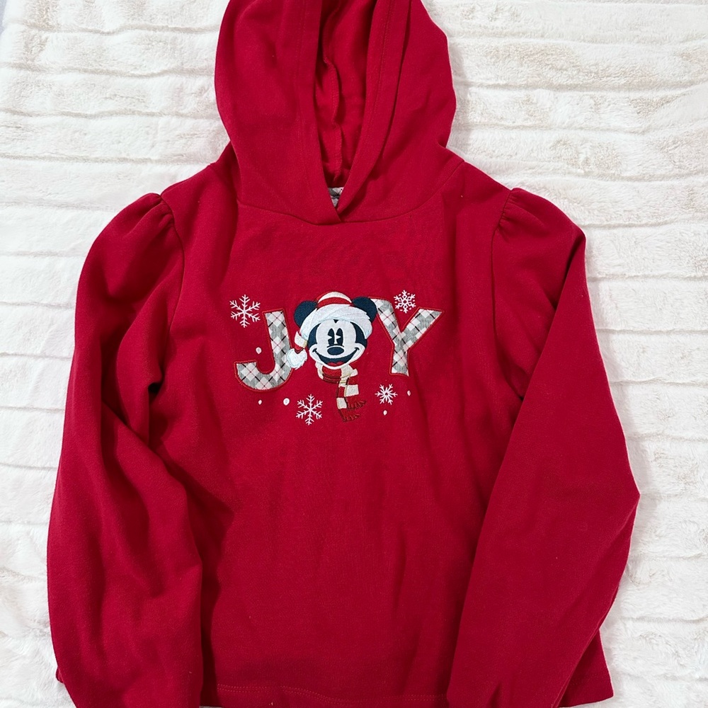 Red Disney Hoodie with Joyful Graphic